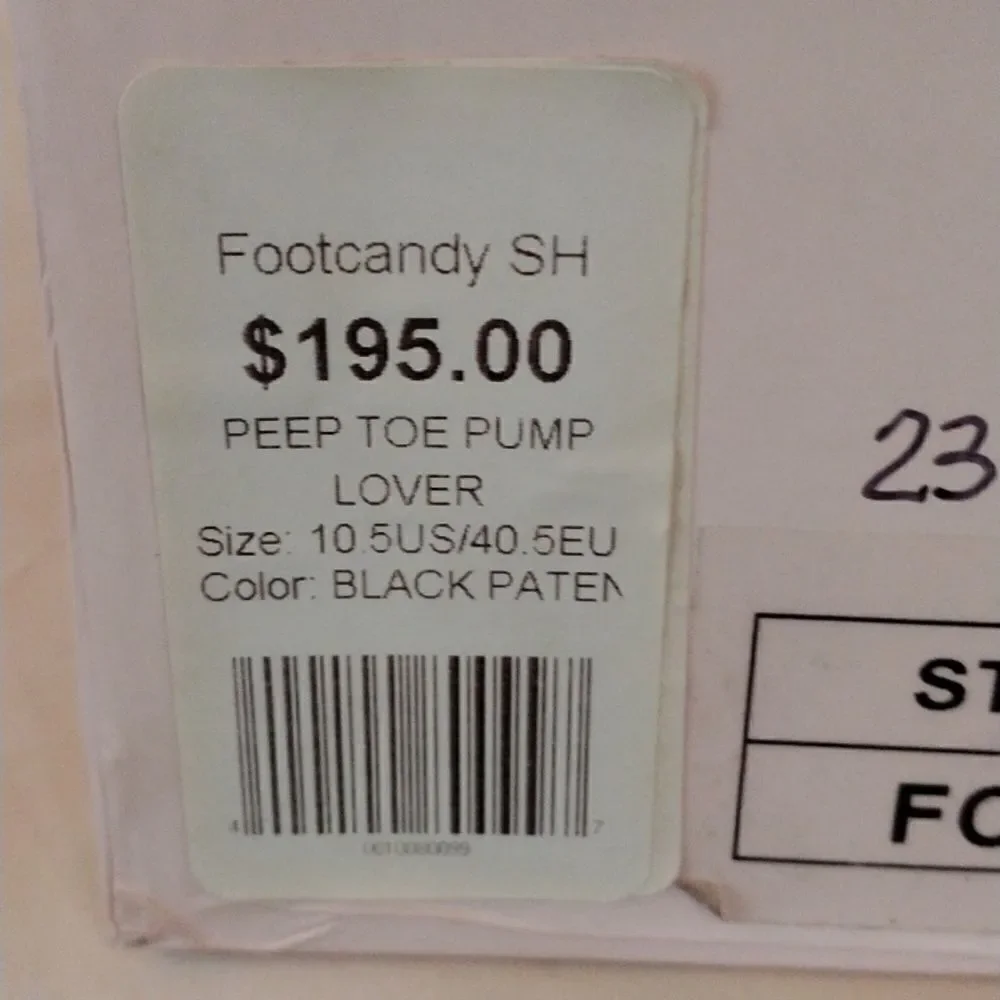 Footcandy Black Patent Peep Toe Heels